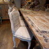 Suite de 6 chaises et 4 fauteuils période Louis XV assise en cannage -patine blanche & verte. – Image 8
