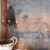 Grande toile peinte d'époque XVIIIe - tons pastels – Image 9