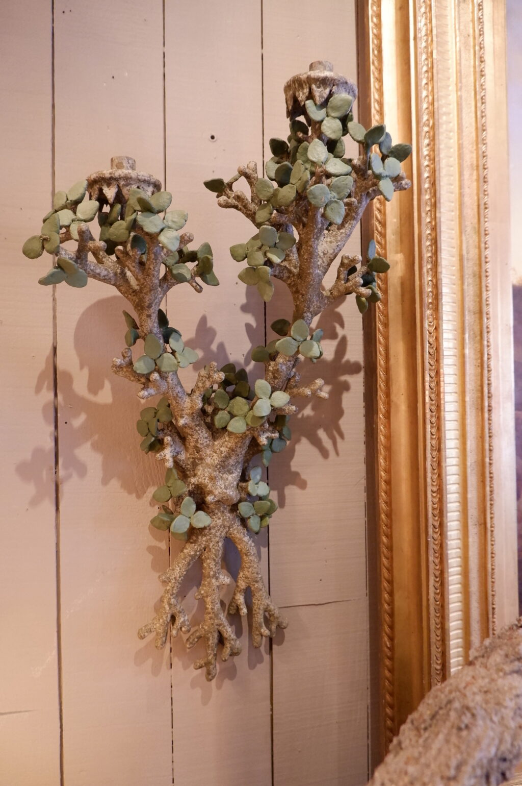 Paire d'appliques "feuilles vertes" par Edouard Chevalier – Image 6