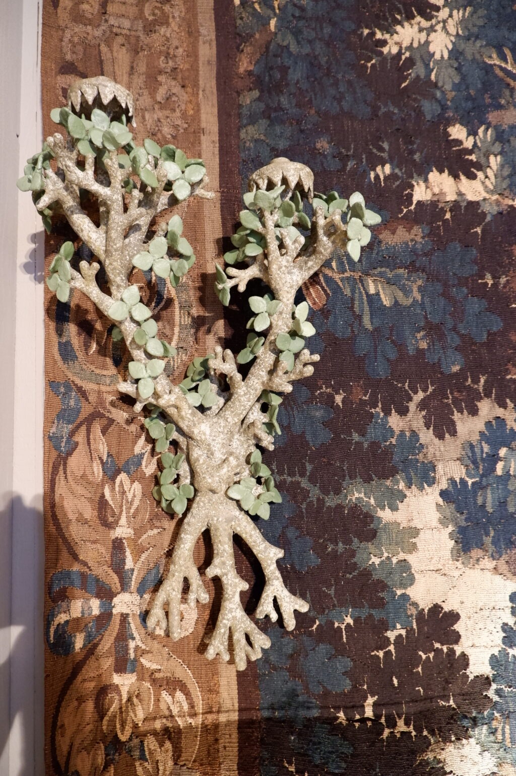 Paire d'appliques "feuilles vertes" par Edouard Chevalier