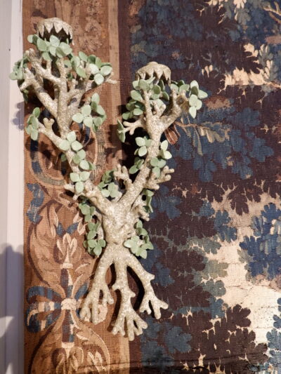 Paire d’appliques “feuilles vertes” par Edouard Chevalier