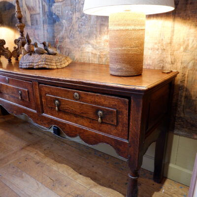 Large oak console with drawers England - George III period