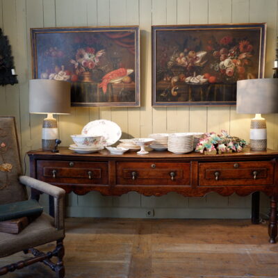 Large oak console with drawers England - George III period