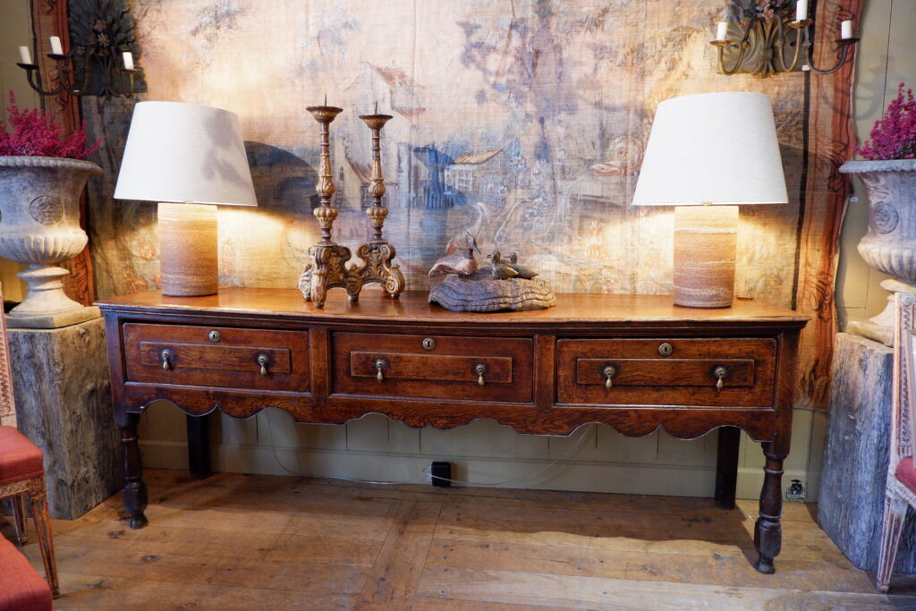 Large oak console with drawers England - George III period - Image 2
