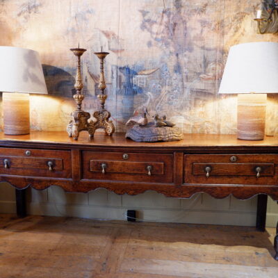 Large oak console with drawers England - George III period