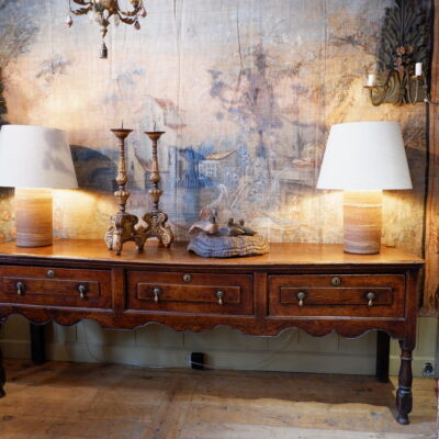 Large oak console with drawers England - George III period