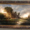 Huile sur toile "paysage rural avec vue sur un lac" par Adrianus van Everdingen fin XIX – Image 5