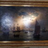 Huile sur toile Vue nocturne d'un port en Norvège par Johan Christian Clausen Dahl ca.1857 – Image 8