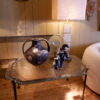 Grande table basse brutaliste en verre & bronze ca.1960 – Image 8