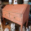 Elégant bureau scriban gustavien patine rouge pâle ca.1800 – Image 8
