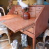 Elégant bureau scriban gustavien patine rouge pâle ca.1800 – Image 7