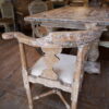 Fauteuil de bureau baroque Suédois, patine blanche ca.1800 – Image 5