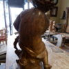 Milieu de fontaine en fonte patine bronze "putto et l'alligator " ca.1880 – Image 3