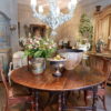 Grande table ovale dite "getleg" en chêne ciré et pieds tournés ca.1780 – Image 3