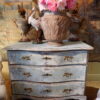 Commode suédoise patine gris/bleu d'origine fin XVIIIe