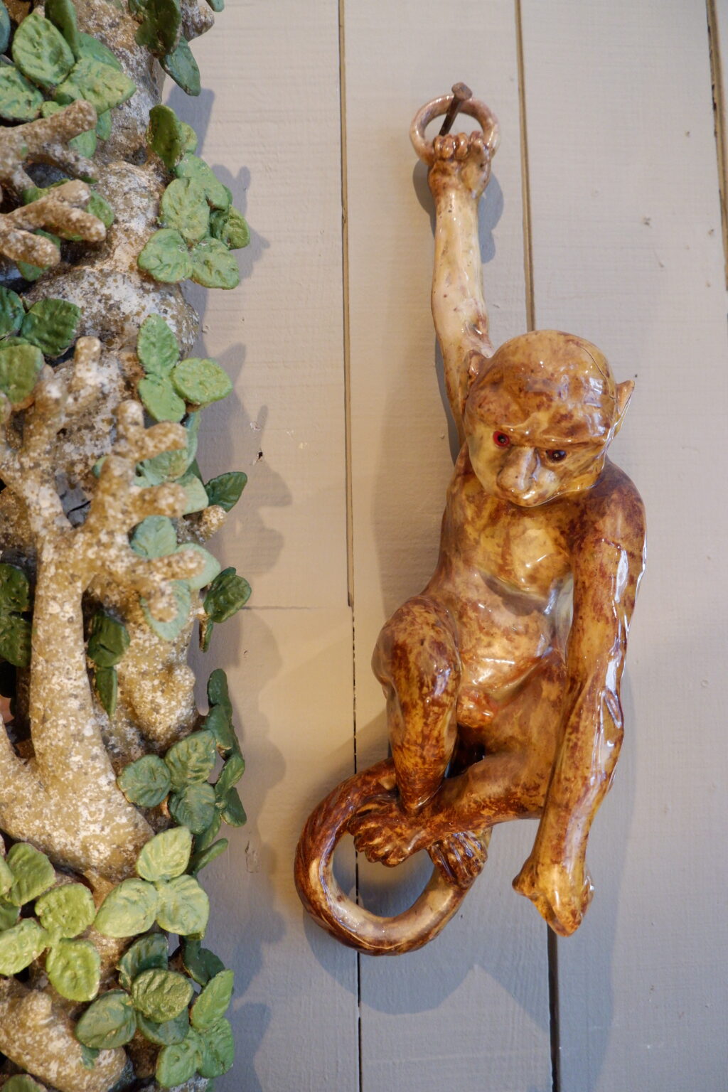 Glazed terracotta monkey - Bavent ca.1900