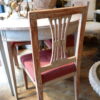Suite de 4 chaises gustaviennes en bois peint blanc ca.1850 – Image 8