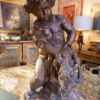 Milieu de fontaine en fonte patine bronze "putto et l'alligator " ca.1880 – Image 7