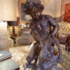 Milieu de fontaine en fonte patine bronze "putto et l'alligator " ca.1880 – Image 6