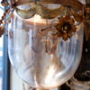 Elégante fausse paire de suspensions en verre & Bronze doré Ca.1890 – Image 6
