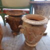 Suite de 6 vases Néo-classiques en terre cuite anses têtes de lion ca.1880 – Image 8
