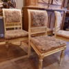 Suite de 4 chaises gustaviennes laque ivoire & or ca.1870 – Image 5