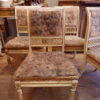Suite de 4 chaises gustaviennes laque ivoire & or ca.1870 – Image 2