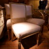Suite de 4 chaises gustaviennes laque ivoire & or ca.1870 – Image 3