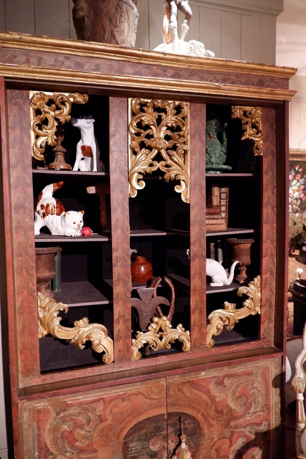 Painted wood shelving unit or bookcase - Italy late 19th century - Image 2