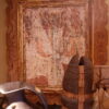 Fragment de toile peinte suédoise et son cadre en bois peint ca.1800 – Image 4