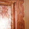 Fragment de toile peinte suédoise et son cadre en bois peint ca.1800 – Image 2