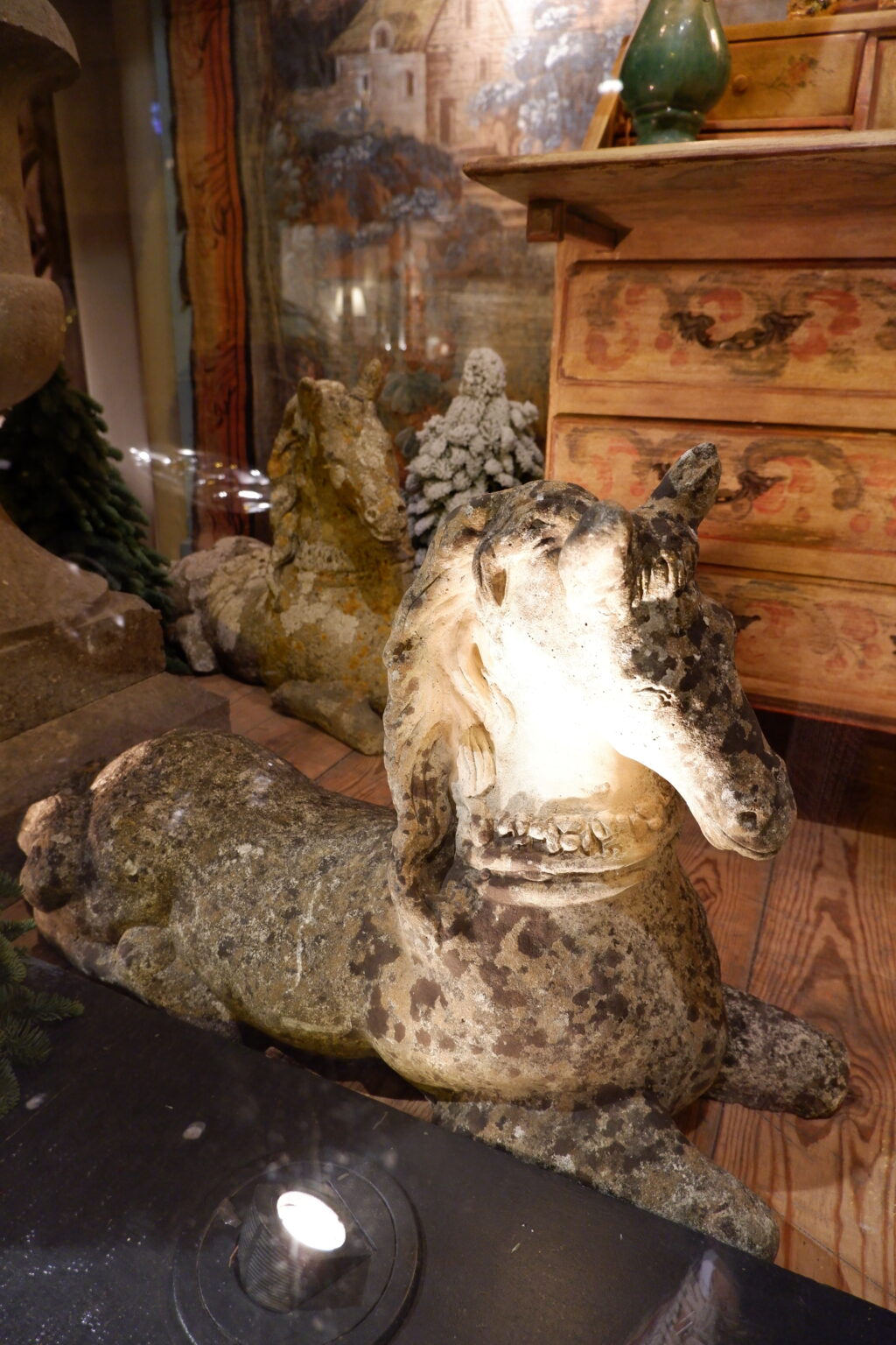 2 Paires de chevaux en pierre reconstituée & sculptée - fin XIXe – Image 4