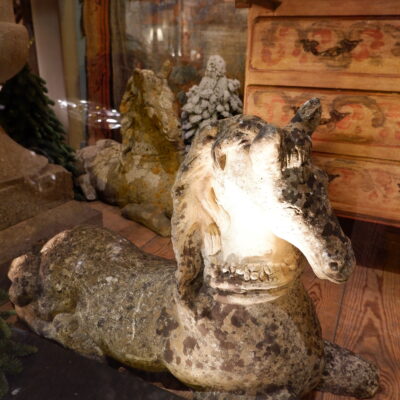 2 Paires de chevaux en pierre reconstituée & sculptée – fin XIXe