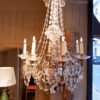 PAIRE DE GRANDS LUSTRES ITALIEN EN VERRE SOUFFLE ET CRISTAL MILIEU XIXE – Image 2
