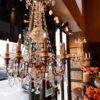 PAIRE DE GRANDS LUSTRES ITALIEN EN VERRE SOUFFLE ET CRISTAL MILIEU XIXE