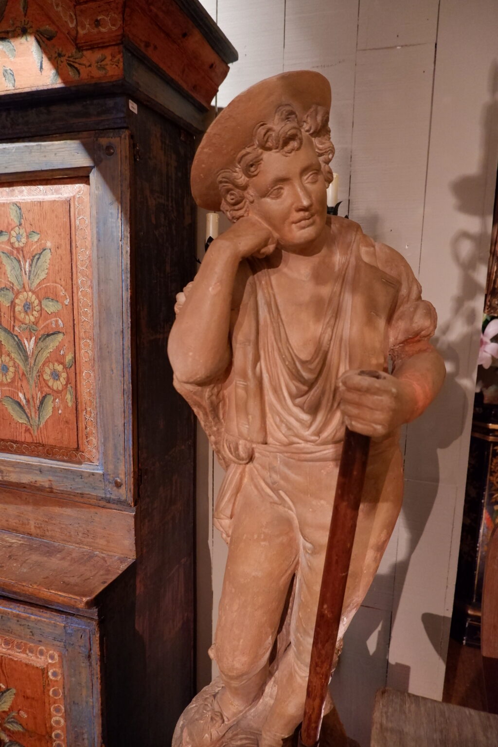Terra cotta statue of a gardener with his shovel - France late 19th century - Image 2