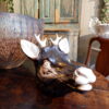 Paire de terrines en porcelaine "têtes de cerfs" par la manufacture italienne - fin XIXe – Image 3