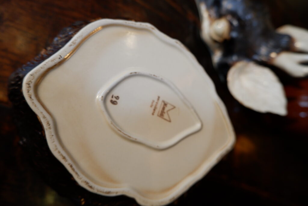 Paire de terrines en porcelaine "têtes de cerfs" par la manufacture italienne - fin XIXe – Image 6