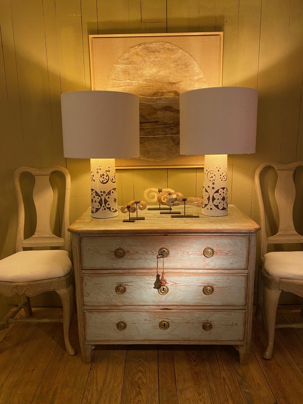 Commode gustavienne patine bleu ciel - Suède XIXe – Image 8