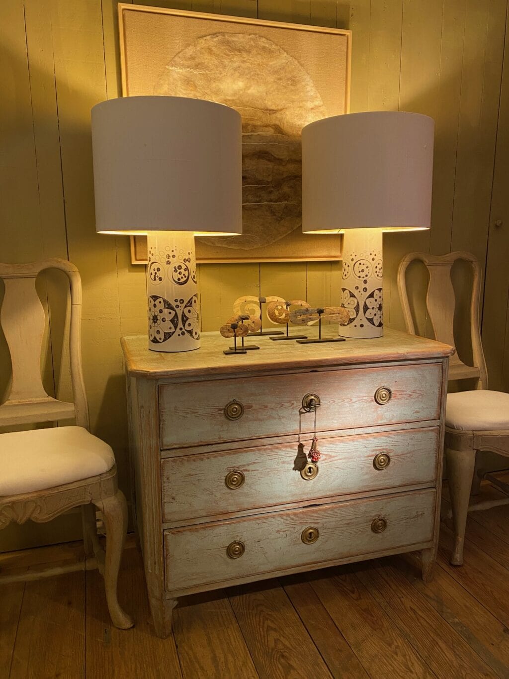 Commode gustavienne patine bleu ciel - Suède XIXe – Image 6
