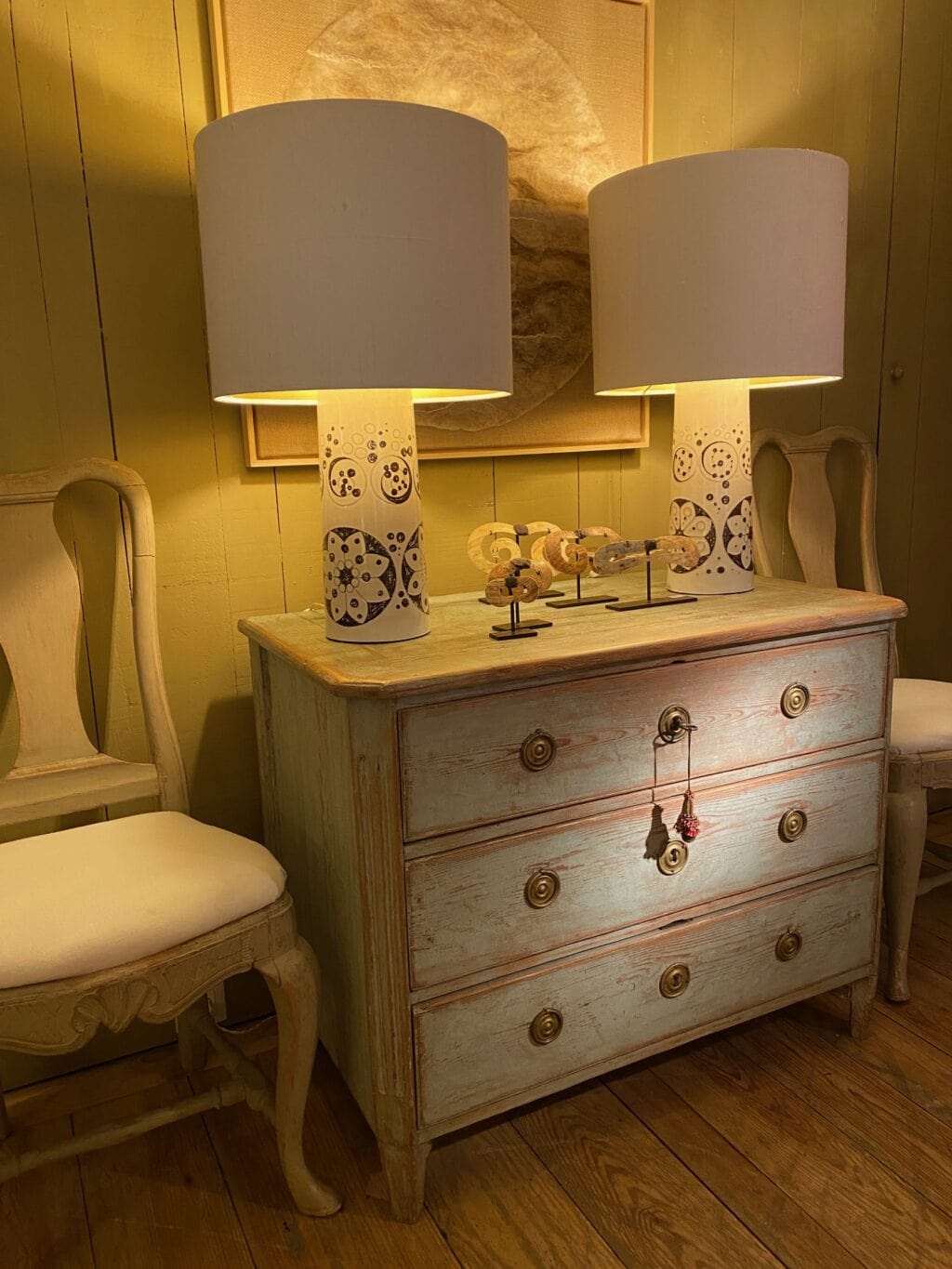 Commode gustavienne patine bleu ciel - Suède XIXe – Image 7