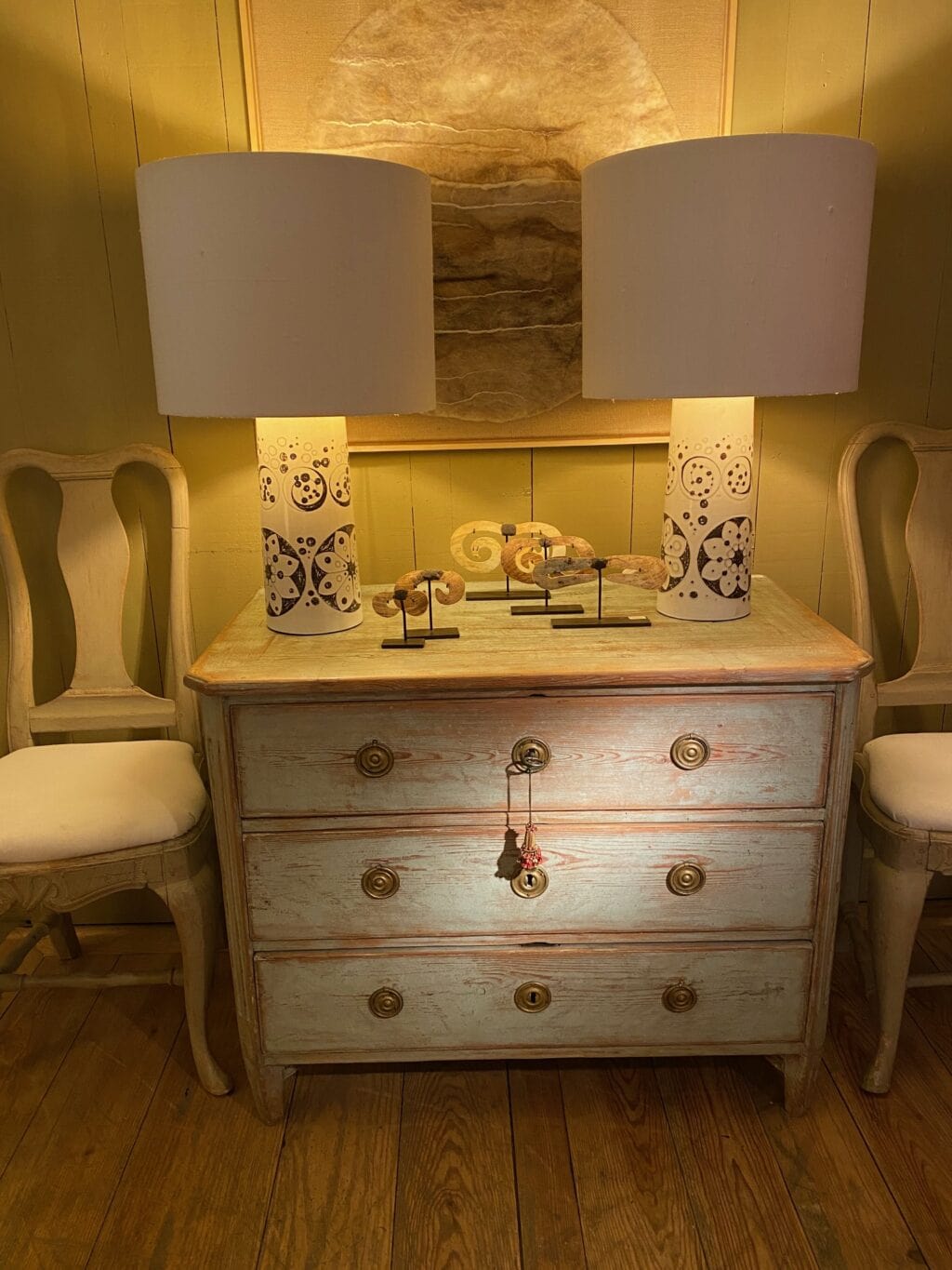 Commode gustavienne patine bleu ciel - Suède XIXe – Image 5