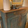 Buffet 2 portes suédois décor godronné patine bleue ca.1800 – Image 2