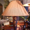 Grande lampe vase en cuivre Art Nouveau  + AJ en soie plissée cuivre – Image 2
