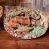 Grand plat en barbotine polychrome figurant poissons, couleuvres insectes -fin XIXe par les suiveurs de Palissy – Image 8