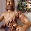 Sculpture en bois peint polychrome d'un Saint personnage  - Italie XVIIe – Image 2