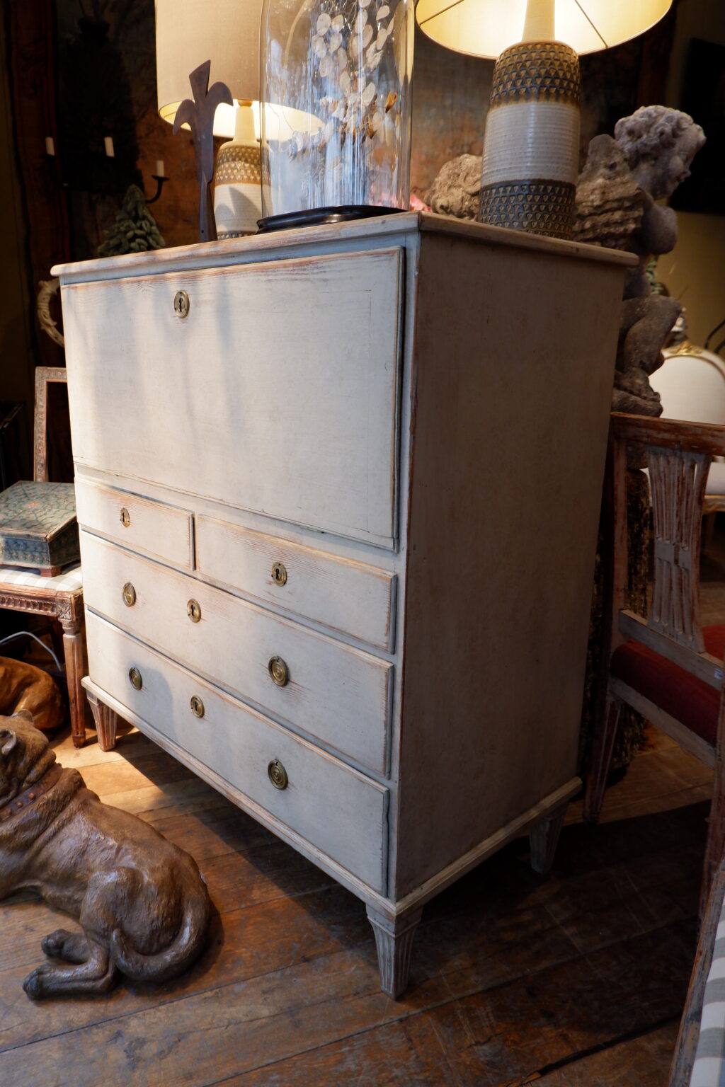 Commode secrétaire patine d'origine- milieu du XIXe – Image 4