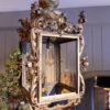 Grande lanterne italienne en fer orné de feuilles d'acanthes - patine bronze doré fin XIXe