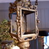 Grande lanterne italienne en fer orné de feuilles d'acanthes - patine bronze doré fin XIXe – Image 2