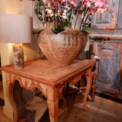 Norwegian Roccoco style carved wood side table, early 18th century